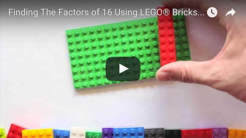 Factors of 16 YouTube Video - Brick Math Series